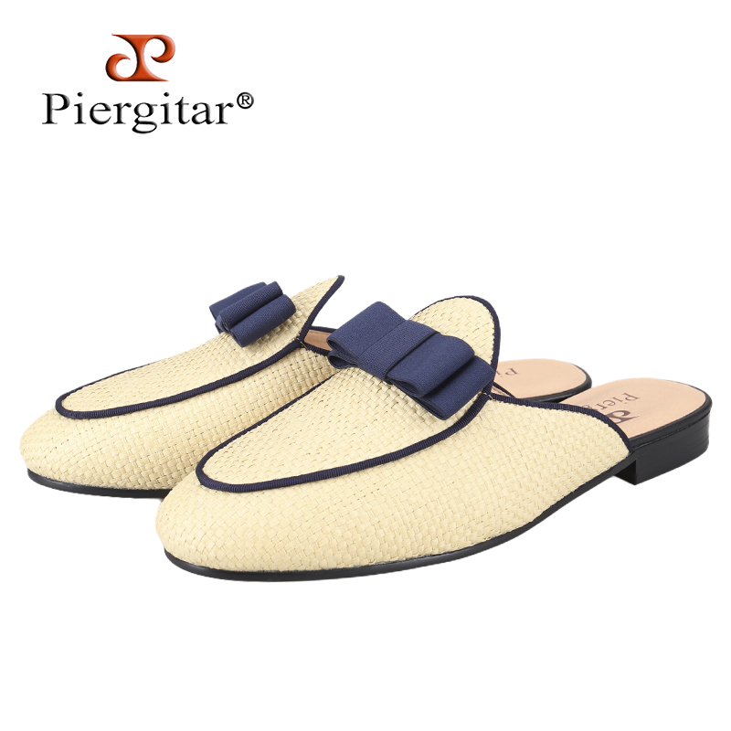 Men'S Formal Wear Slippers - Piergitar 여름 스타일 남성용 뮬 아이보리