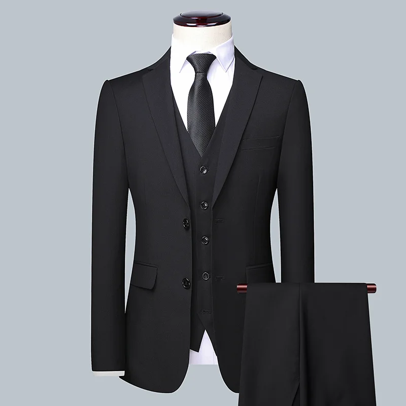 Men Formal Wear Wedding - 남자 솔리드 컬러 비즈니스 정장 2025