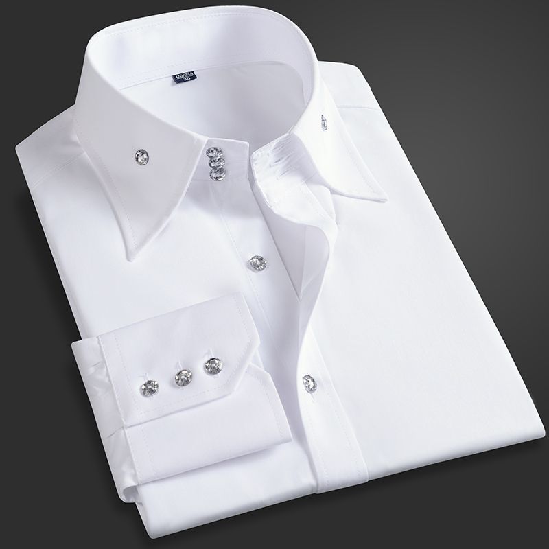 Korean Men Formal Wear - 봄 가을 남성 임원 셔츠 한국