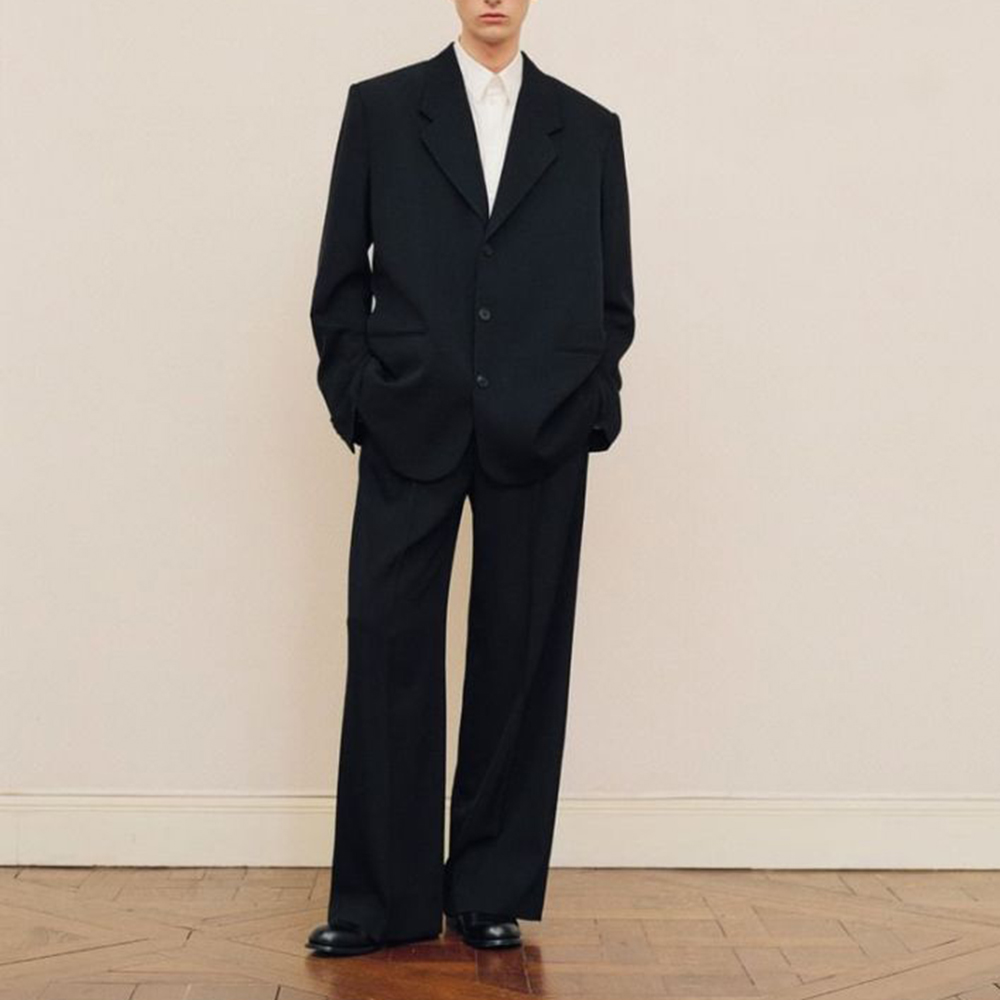 Formal Men Party Wear Jacket - 남성용 블랙 오버사이즈 수트 세트 싱글