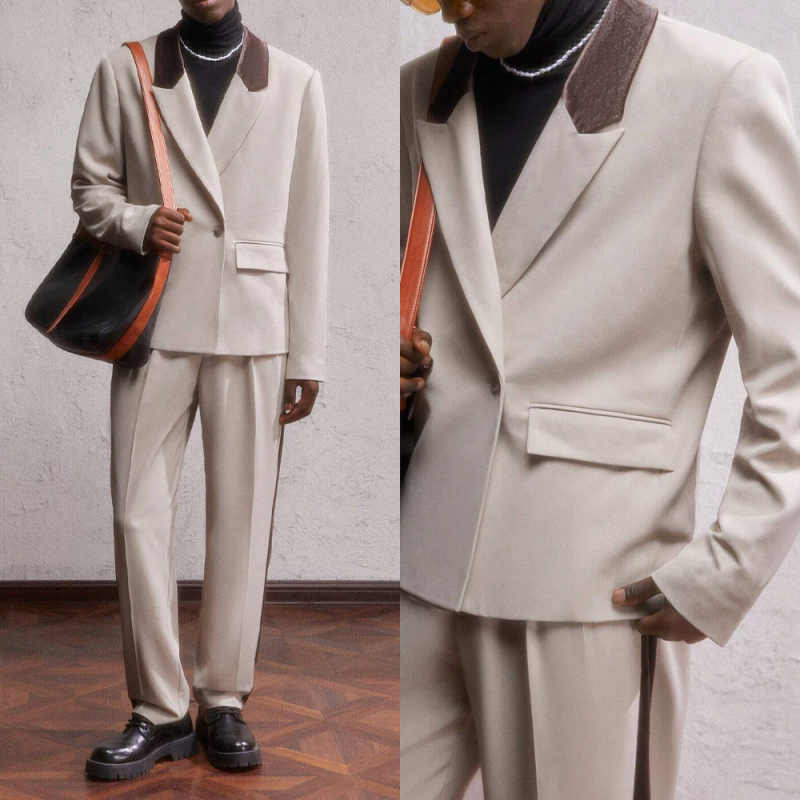 Formal Men Party Wear Jacket - 심플리시티 남성 정장 2피스 자켓 팬츠