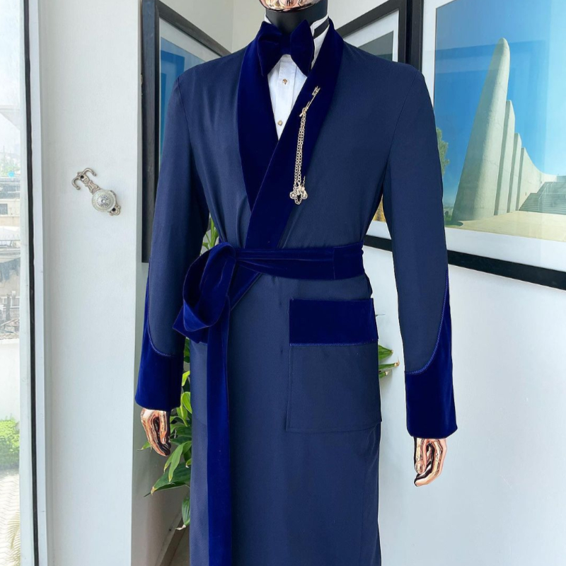 Men Formal Wear Wedding - 맞춤형 로얄 블루 남성용 세트 롱