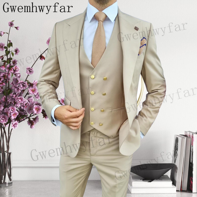 Gwenhwyfar 신랑 들러리 피크 라펠 턱시도 남성 - Formal Men Party Wear Jacket 리뷰 및 가격