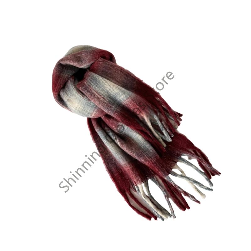 M68A 패션 스카프 여성을위한 부드러운 모헤어 격자  - Men Formal Wear With Scarf 리뷰 및 가격