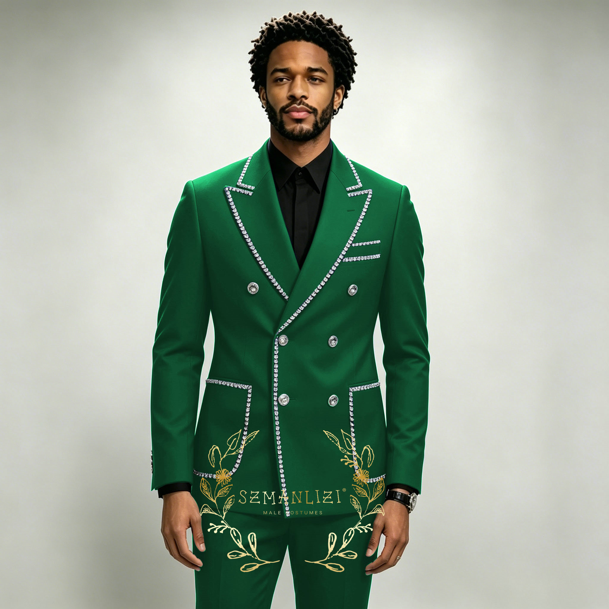 럭셔리 남성 정장 2피스 로얄 블루 크리스탈 피크드 라 - Men Formal Wear Wedding 리뷰 및 가격