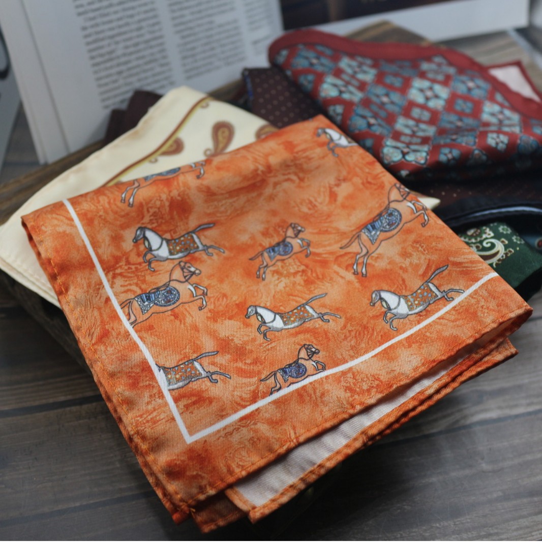 빈티지 프린트 포켓 스퀘어 남성용 정장 손수건 (슈트, - Men Formal Wear With Scarf 리뷰 및 가격