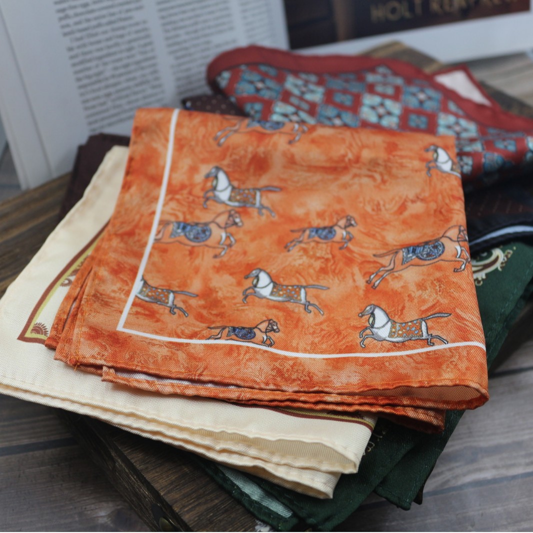 빈티지 프린트 포켓 스퀘어 남성용 정장 손수건 (슈트, - Men Formal Wear With Scarf 리뷰 및 가격