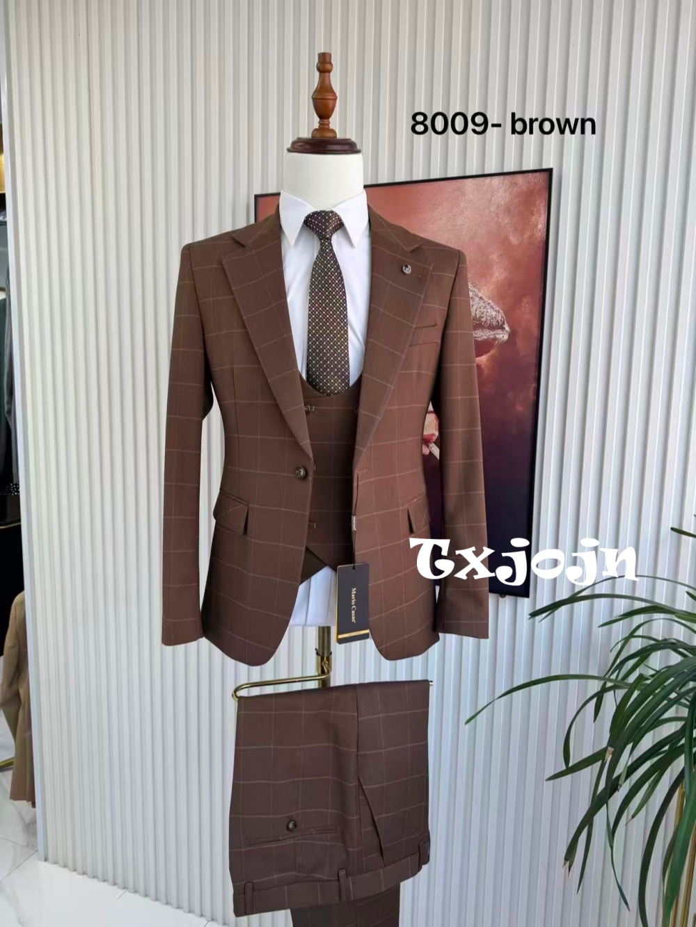 남성용 플래드 턱시도 3피스 재킷 조끼 바지 생일 파티 - Formal Men Party Wear Jacket 리뷰 및 가격
