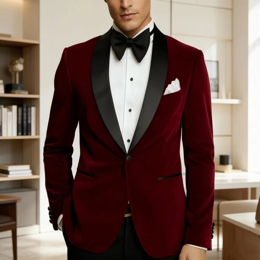남성 벨벳 블레이저 슬림핏 수트 1피스 웨딩 턱시도 믹 - Formal Men Party Wear Jacket 리뷰 및 가격