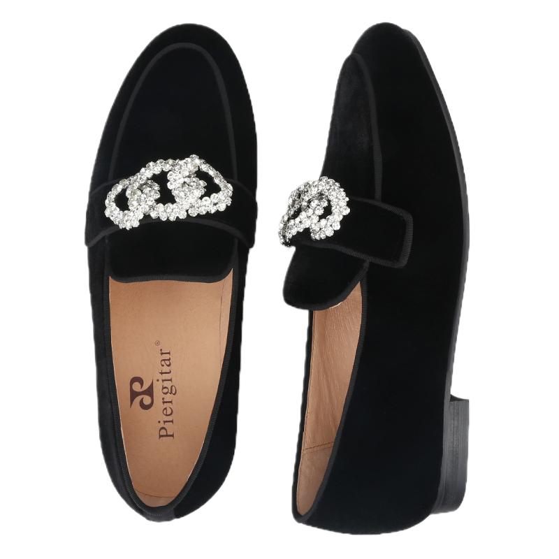 Piergitar 2025 블랙 벨벳 남성용 슬리퍼,  - Men'S Formal Wear Slippers 리뷰 및 가격
