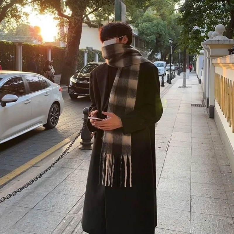 한국 스타일 남성용 울 오버코트 중간 길이 정장 고급  - Korean Men Formal Wear 리뷰 및 가격
