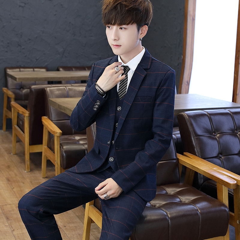 슬림핏 티셔츠 수트 세트 (남성용) 한국 스타일 웨딩  - Korean Men Formal Wear 리뷰 및 가격