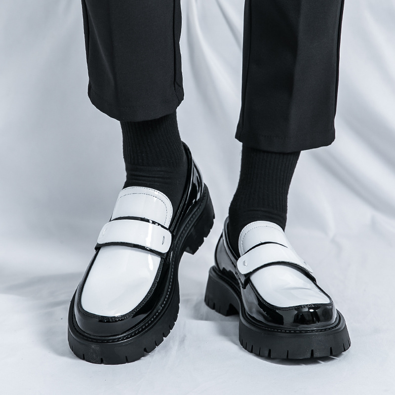 남성 로퍼 영국 스타일 비즈니스 정장 광택 가죽 신발  - Large Men Formal Wear 리뷰 및 가격