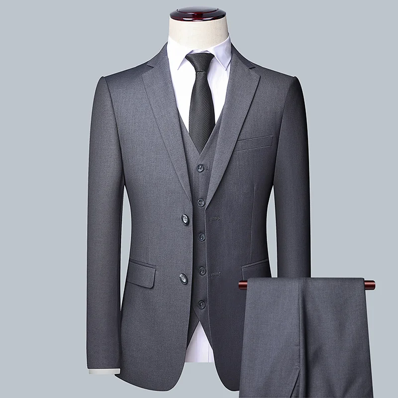 남자 솔리드 컬러 비즈니스 정장 2025 고품질 패션  - Men Formal Wear Wedding 리뷰 및 가격