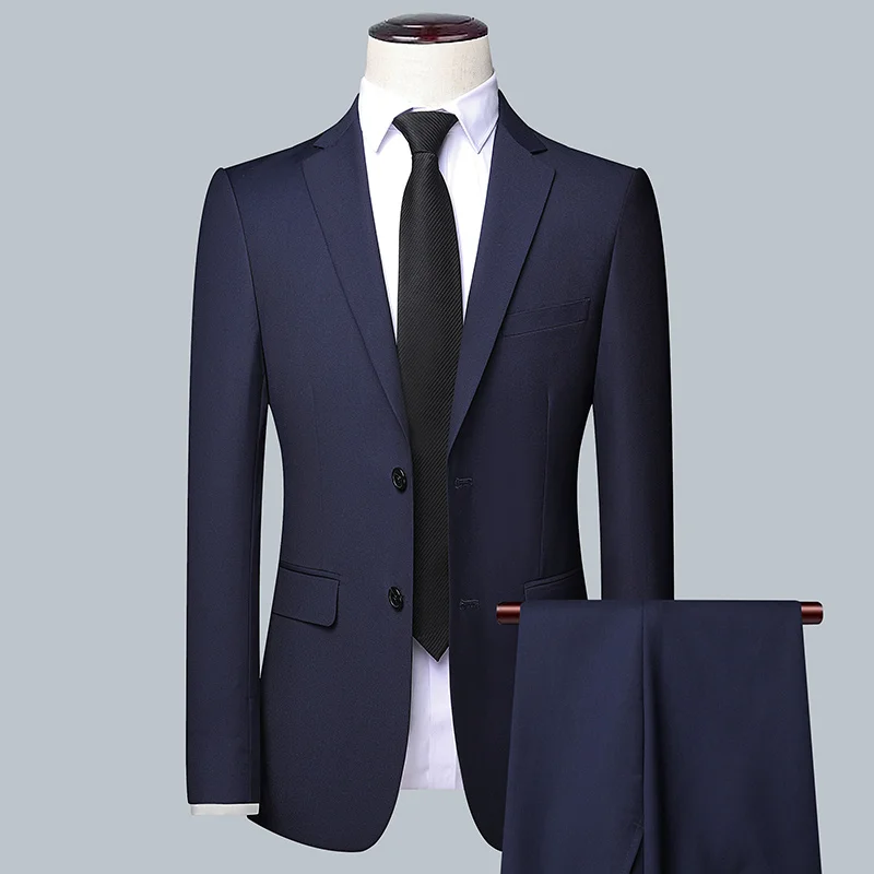 남자 솔리드 컬러 비즈니스 정장 2025 고품질 패션  - Men Formal Wear Wedding 리뷰 및 가격