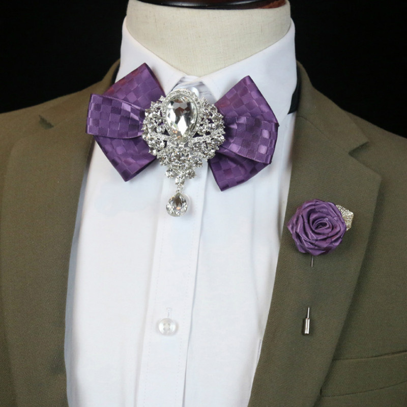 남성용 웨딩 라인석 활 타이 브로치, 한국 영국 비즈니 - Korean Men Formal Wear 리뷰 및 가격