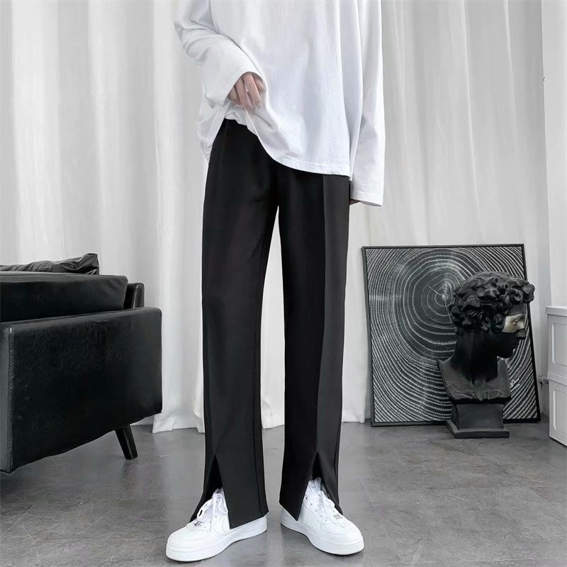 한국 루즈한 스트레이트 팬츠, 블랙 수트 팬츠, 오피스 - Korean Men Formal Wear 리뷰 및 가격