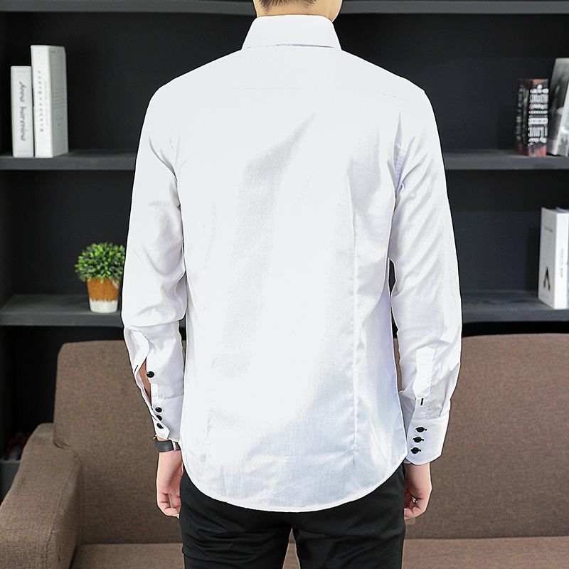 봄 가을 남성 임원 셔츠 한국 핏, 영구 프레스 정장  - Korean Men Formal Wear 리뷰 및 가격