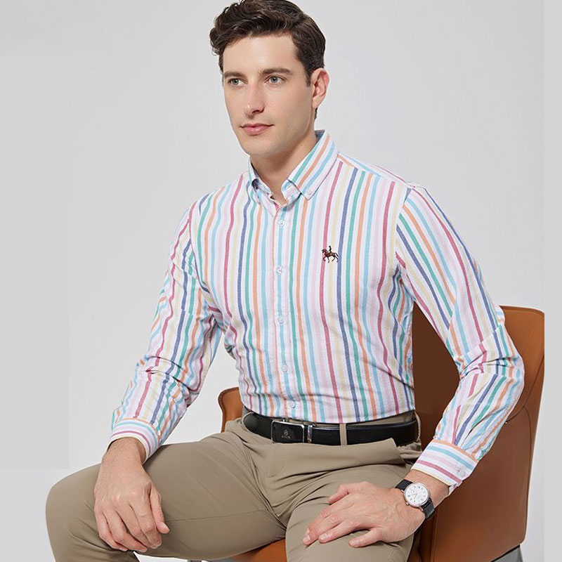 100% 면 옥스포드 긴팔 셔츠 남성용, 6XL 라지  - Large Men Formal Wear 리뷰 및 가격