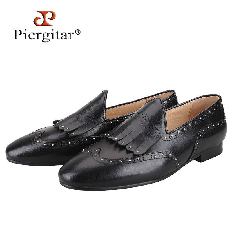 Piergitar 블랙 송아지 가죽 벨기에 로퍼, 핸드 - Men'S Formal Wear Slippers 리뷰 및 가격