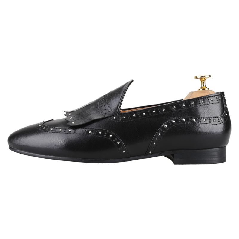 Piergitar 블랙 송아지 가죽 벨기에 로퍼, 핸드 - Men'S Formal Wear Slippers 리뷰 및 가격
