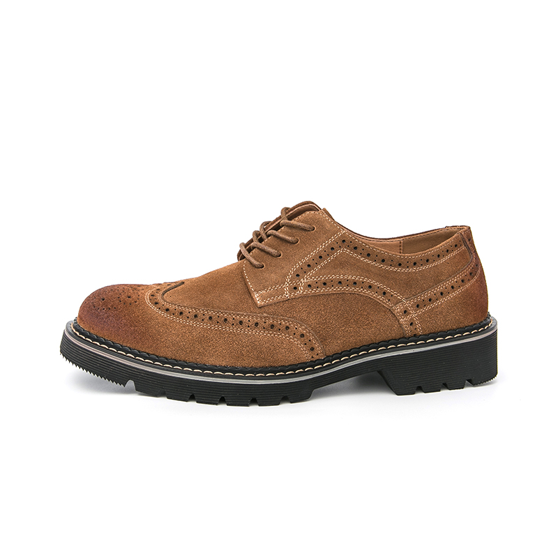 남성용 브라운 스웨이드 브로그 옥스퍼드 대형 사이즈:3 - Men Formal Wear Brown 리뷰 및 가격