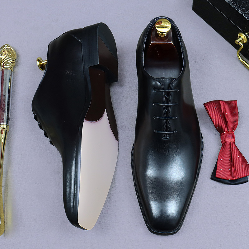 디자이너 정품 가죽 남성 Wholecut 옥스포드 신발 - Men Formal Wear Brown 리뷰 및 가격
